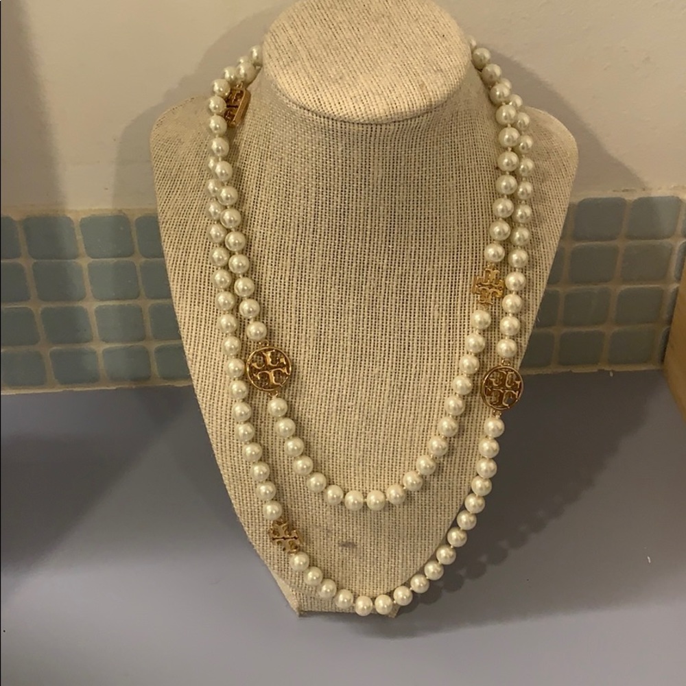Tory Burch wrap pearl necklace